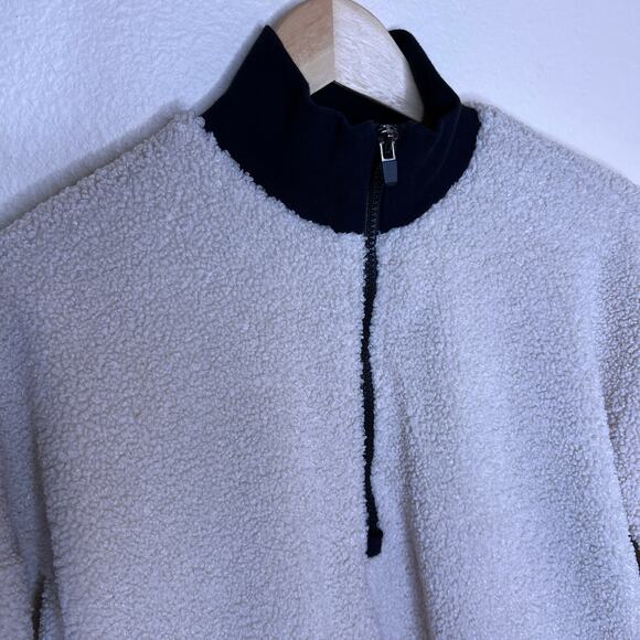 Fabletics Sherpa Beige Half Zip Pull Over XS - Picture 2 of 14
